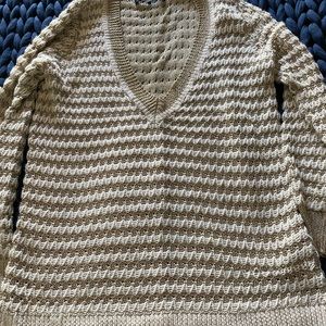 Rag & Bone metallic v-neck sweater